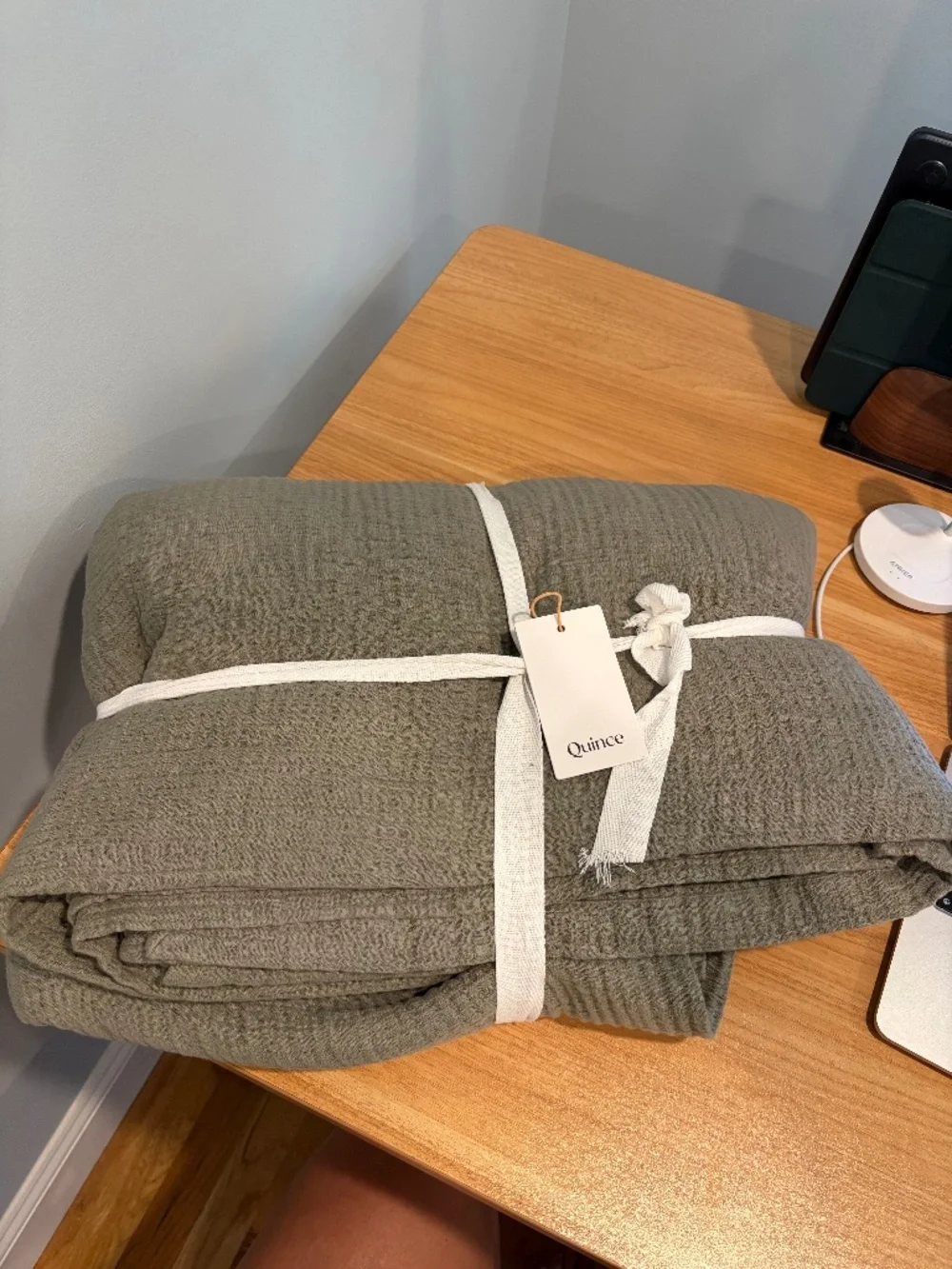 Organic Cotton Gauze Blanket - Dried Sage